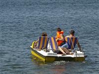 Paddle boats are fun to play on